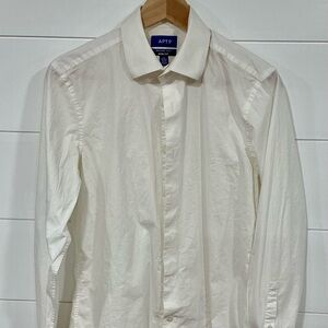 Apt. 9 Cream Men's Long-Sleeve Dress Shirt